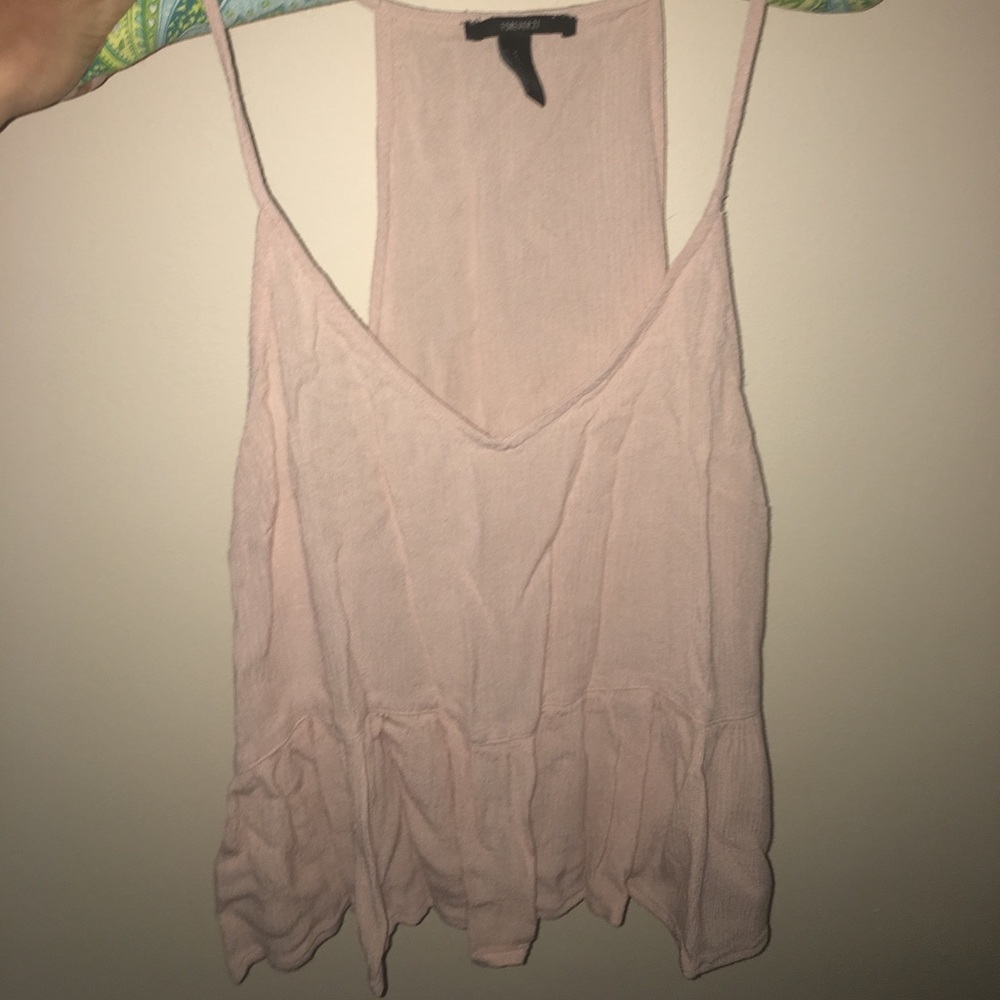 Pink ruffle crop top